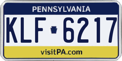 PA license plate KLF6217