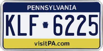 PA license plate KLF6225