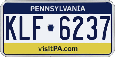 PA license plate KLF6237