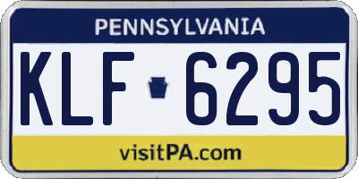 PA license plate KLF6295