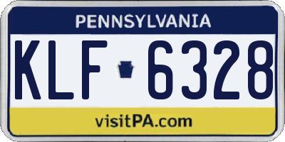 PA license plate KLF6328