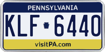 PA license plate KLF6440