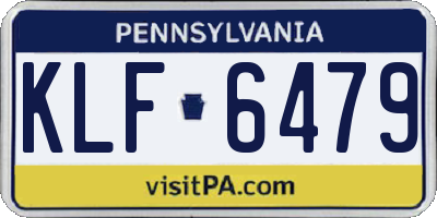 PA license plate KLF6479