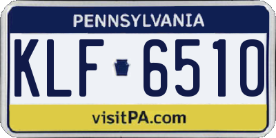 PA license plate KLF6510