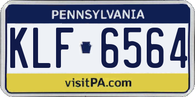 PA license plate KLF6564