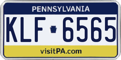 PA license plate KLF6565