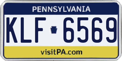 PA license plate KLF6569