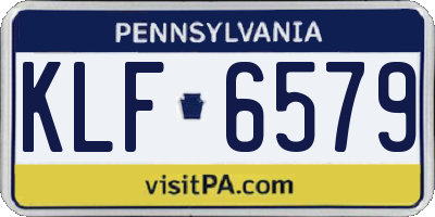 PA license plate KLF6579