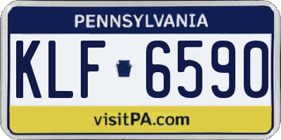 PA license plate KLF6590