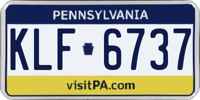 PA license plate KLF6737