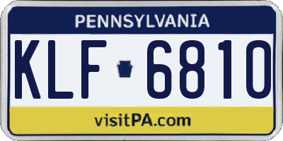 PA license plate KLF6810