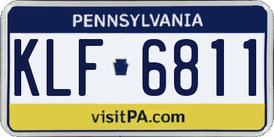 PA license plate KLF6811