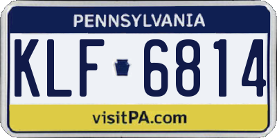 PA license plate KLF6814