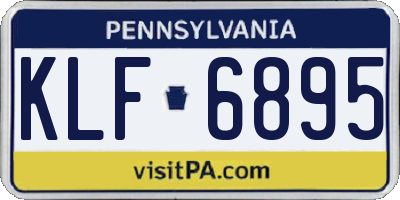 PA license plate KLF6895