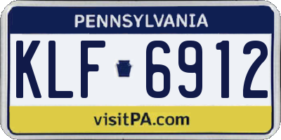 PA license plate KLF6912