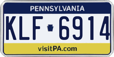PA license plate KLF6914