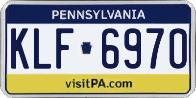 PA license plate KLF6970