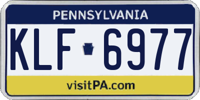 PA license plate KLF6977