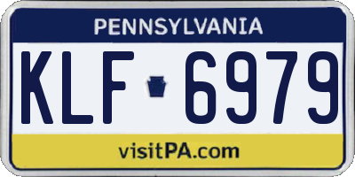 PA license plate KLF6979