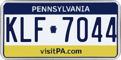 PA license plate KLF7044
