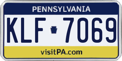 PA license plate KLF7069