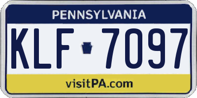 PA license plate KLF7097