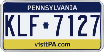 PA license plate KLF7127