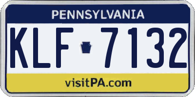 PA license plate KLF7132
