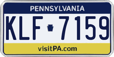 PA license plate KLF7159