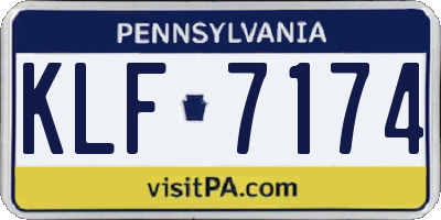 PA license plate KLF7174