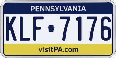 PA license plate KLF7176