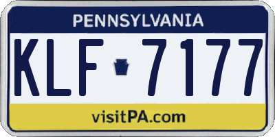 PA license plate KLF7177