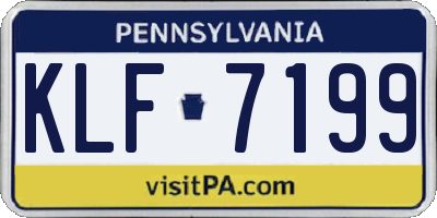 PA license plate KLF7199