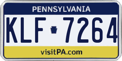 PA license plate KLF7264