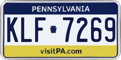 PA license plate KLF7269