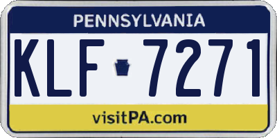 PA license plate KLF7271