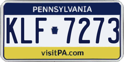 PA license plate KLF7273