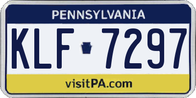 PA license plate KLF7297