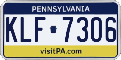 PA license plate KLF7306