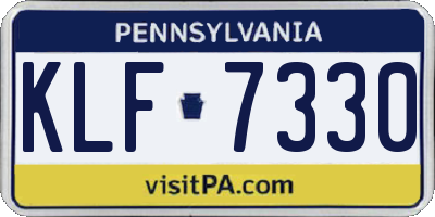 PA license plate KLF7330
