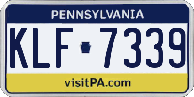 PA license plate KLF7339