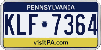 PA license plate KLF7364