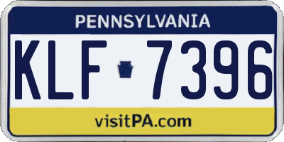 PA license plate KLF7396