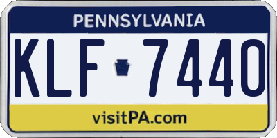 PA license plate KLF7440