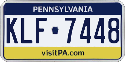 PA license plate KLF7448
