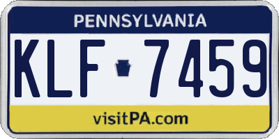 PA license plate KLF7459