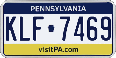 PA license plate KLF7469