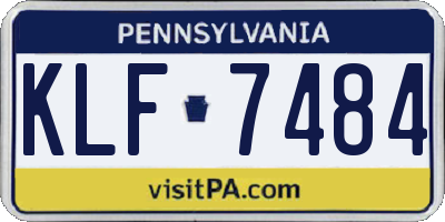 PA license plate KLF7484