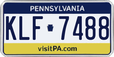 PA license plate KLF7488