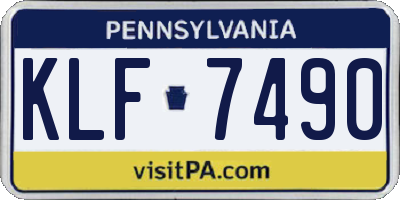 PA license plate KLF7490